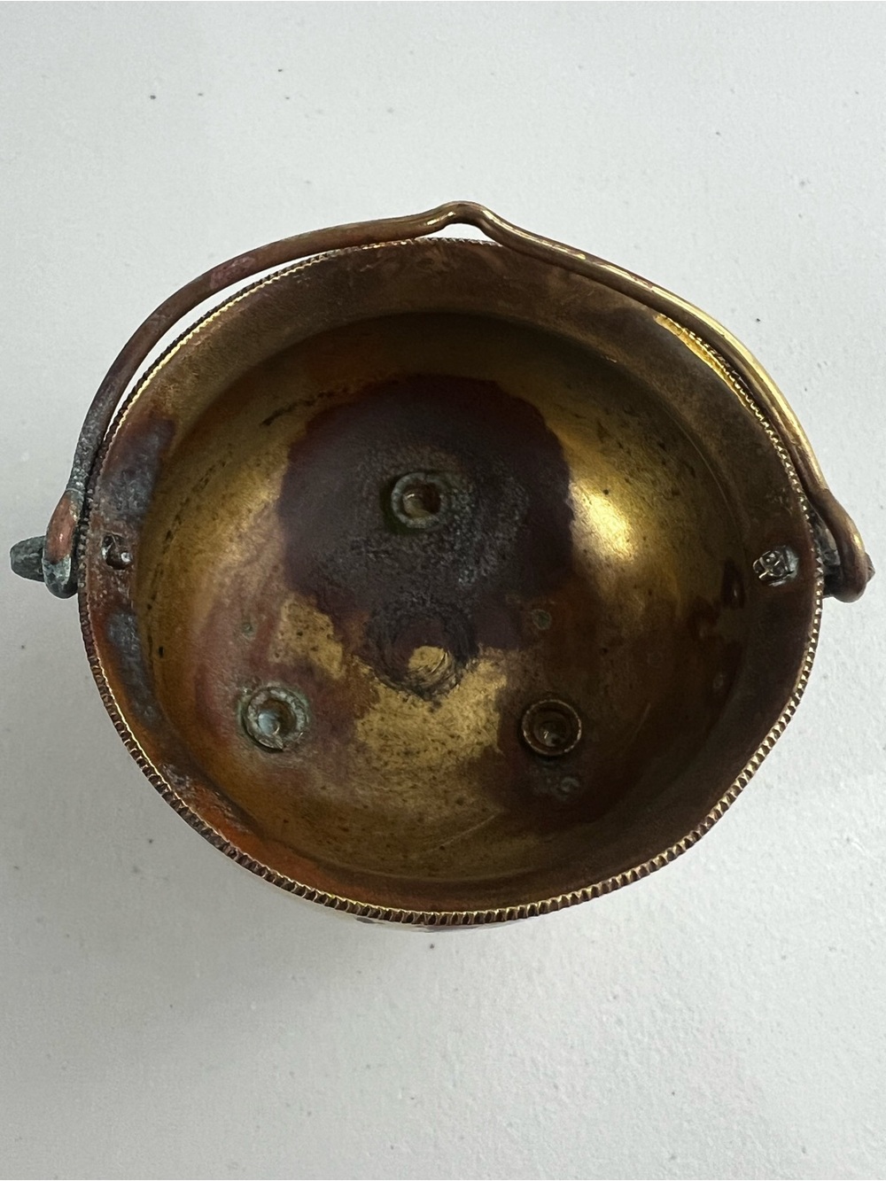 VTG Peerage England Brass Mini Cauldron Pot - Picture 4 of 11